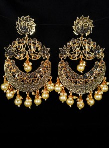 Reverse Ad Earrings With Meenakari Work